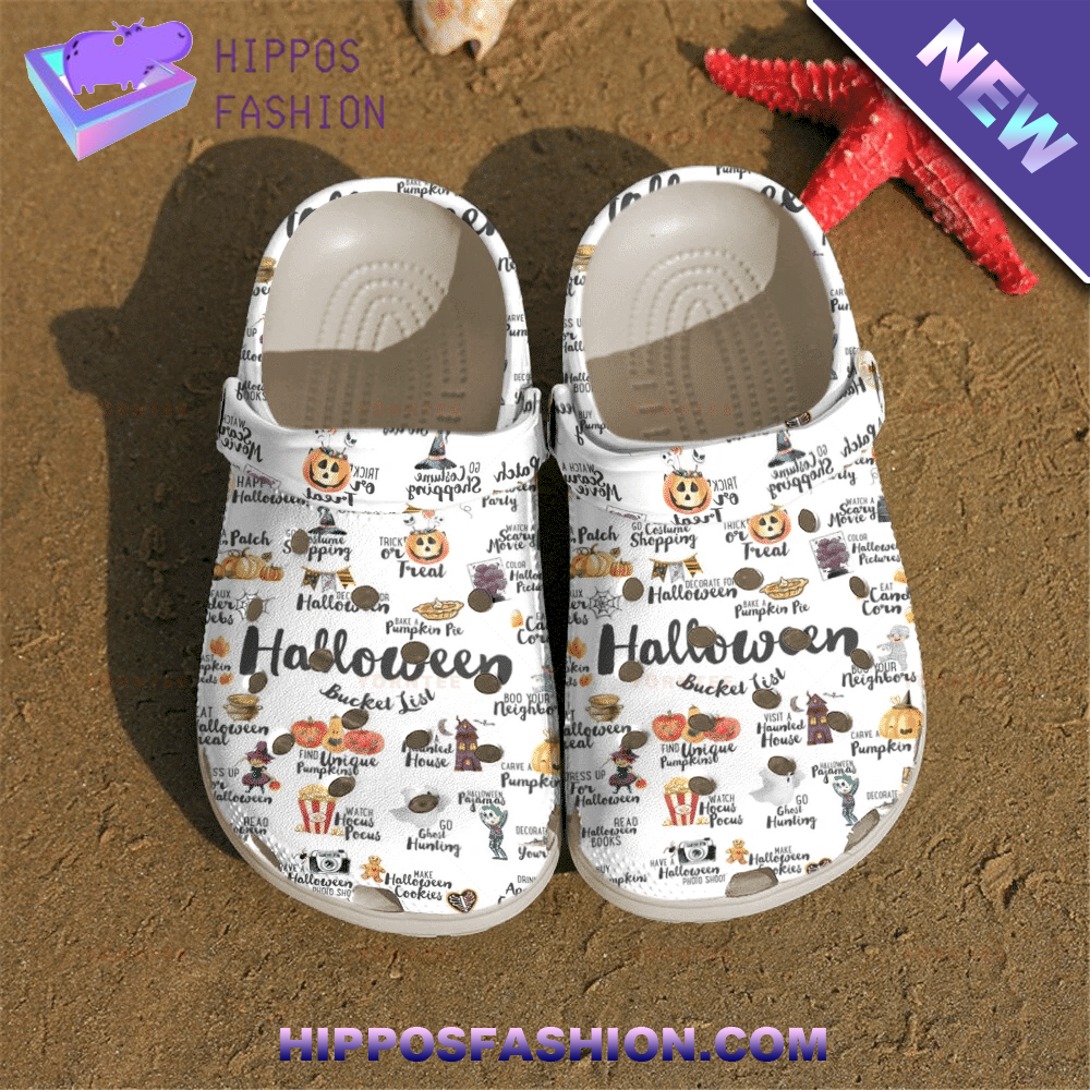 Halloween Bucket List Personalized Crocs Clog Shoes