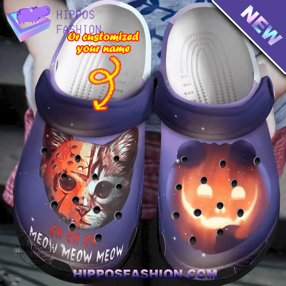 Halloween Meow Cat Shoes Personalized Crocs Clog Shoes