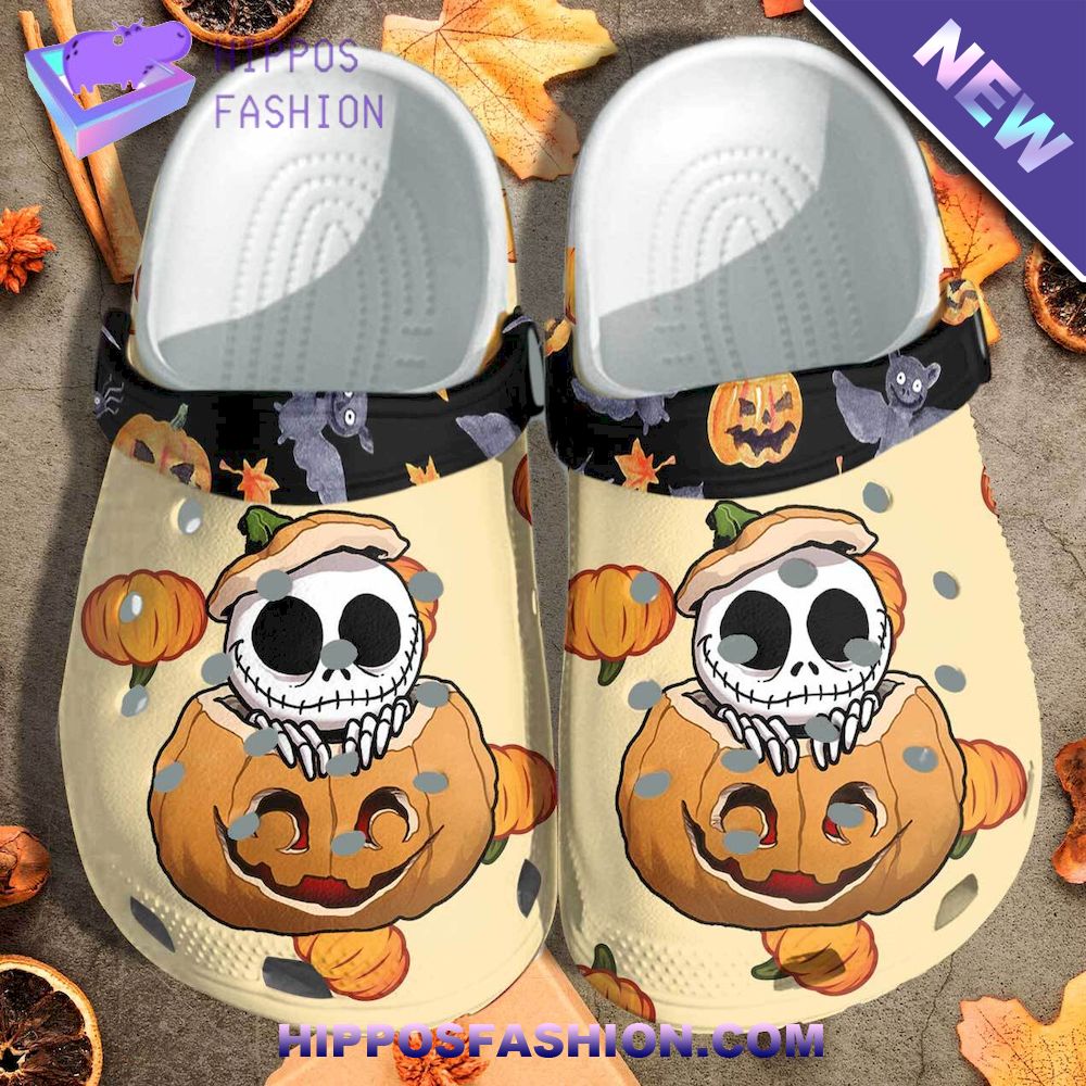 Halloween Nightmare Skull Pumpkin Tattoo Crocs Clog Shoes