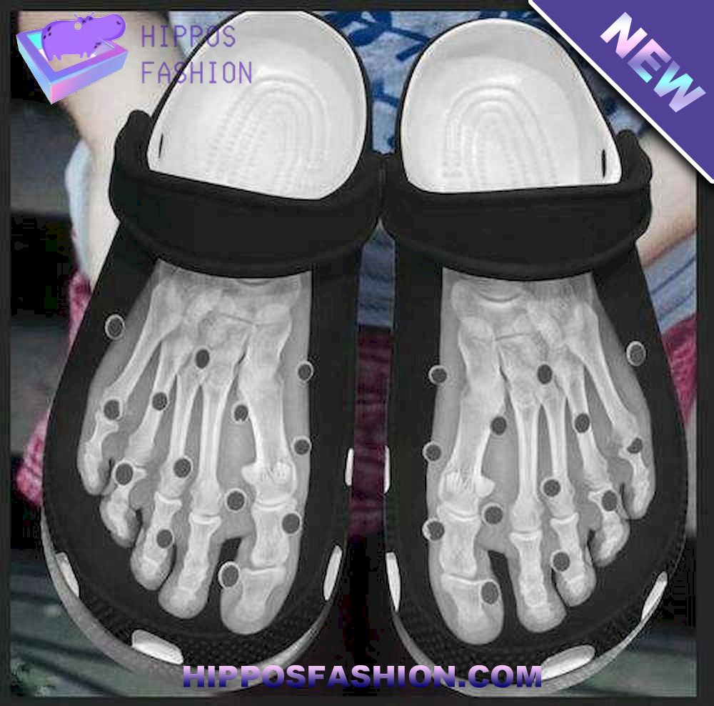 Halloween Skeleton Foot Personalized Crocs Clog Shoes