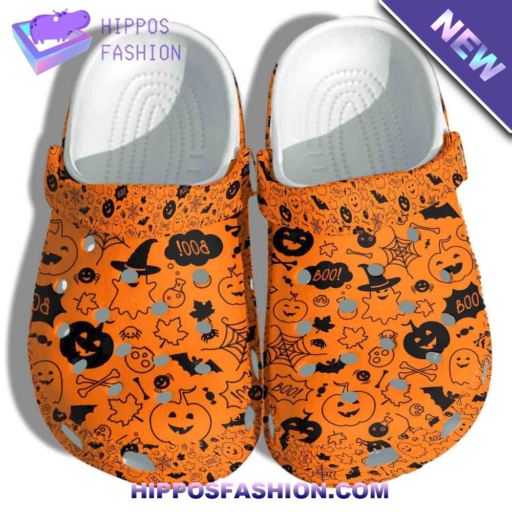 Halloween Symbols Orange Personalized Crocs Clog Shoes