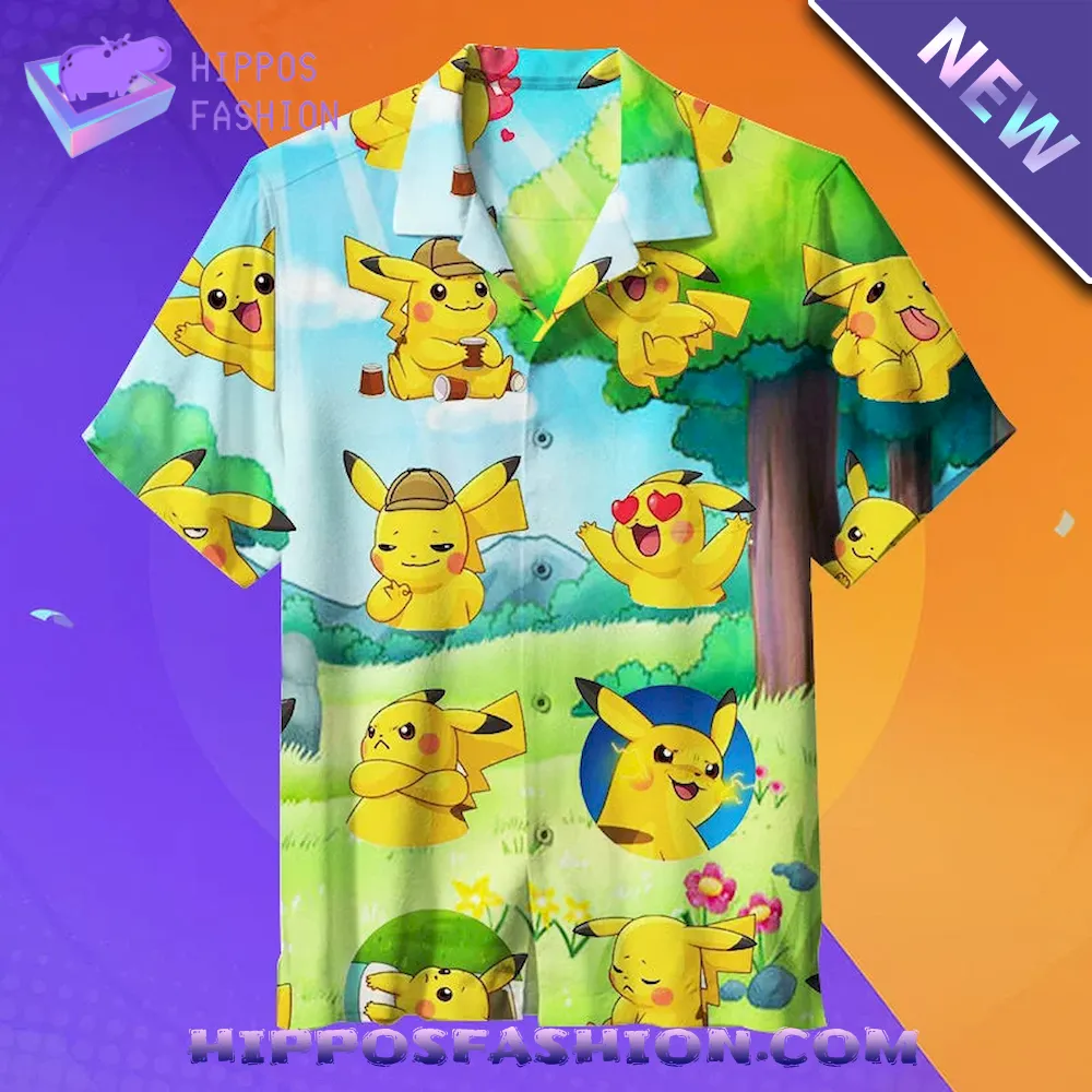 I Love Pikachu Hawaiian Shirt