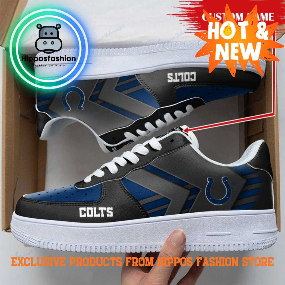 Indianapolis Colts Black Personalized Air Force Sneakers BvxPz.jpg