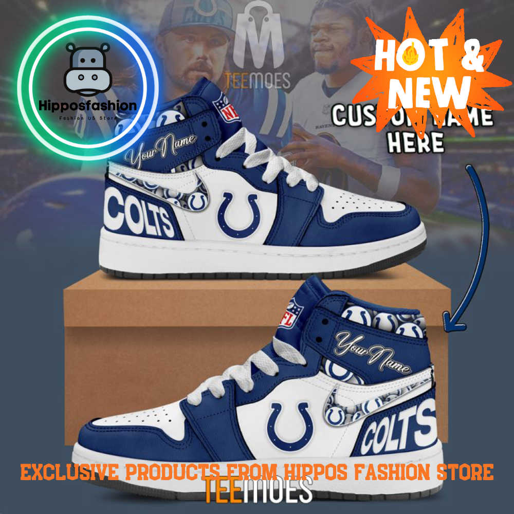 Indianapolis Colts Customized Air Jordan Sneakers Shoes bAvA.jpg