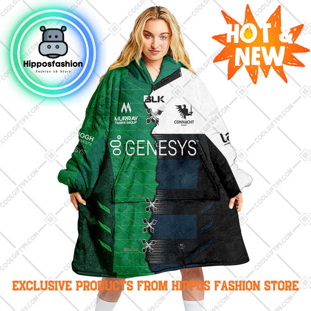 Irfu Connacht Rugby Mix Style Personalized Blanket Hoodie oxbLY.jpg