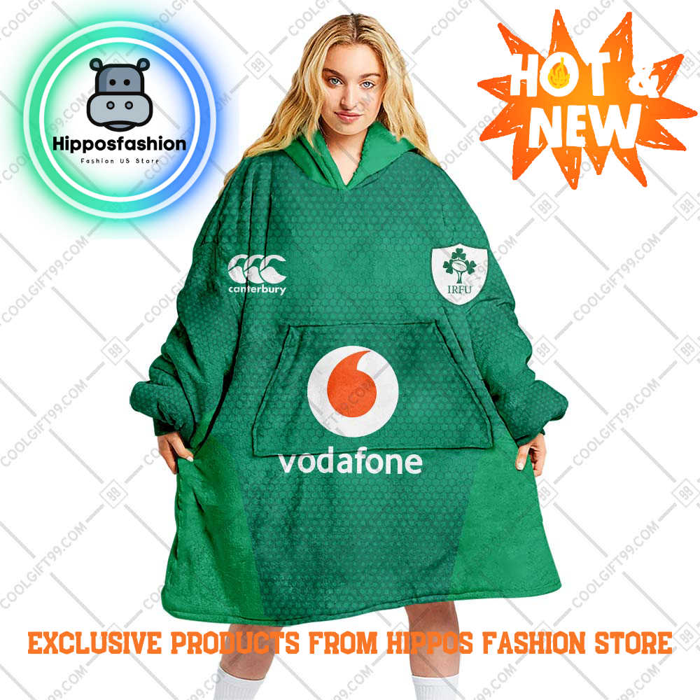 Irfu Ireland National Rugby Home Style Personalized Blanket Hoodie