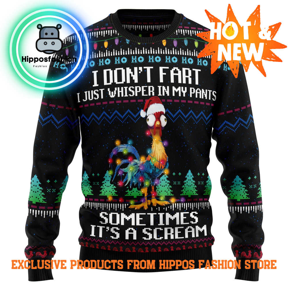 Its Scream Chicken Ugly Christmas Sweater WNfhl.jpg
