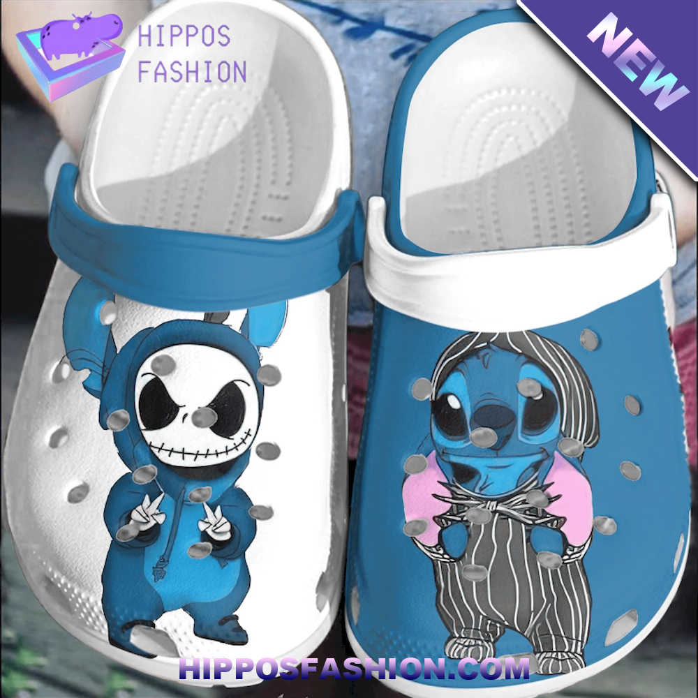 Jack Skellington & Stitch Disney Cartoon Clogband Crocs Shoes