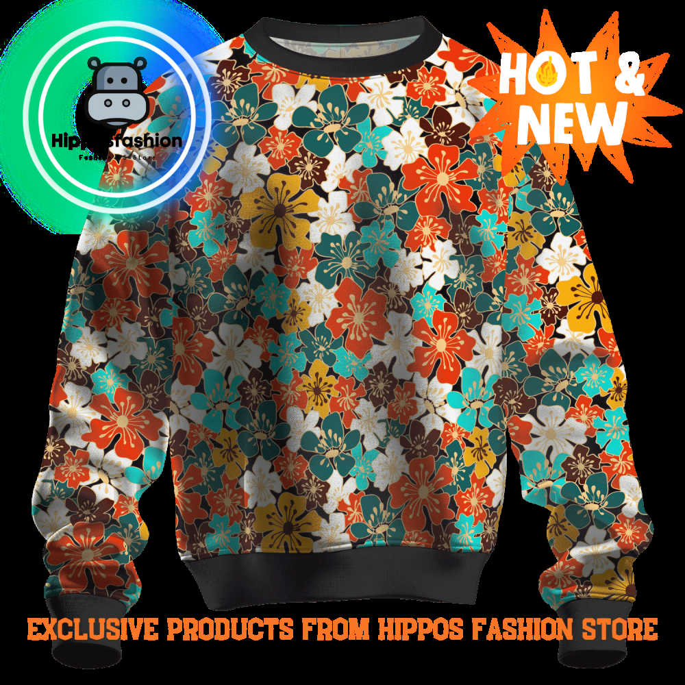 Japanese Hibiscus Fleece Sweatshirt