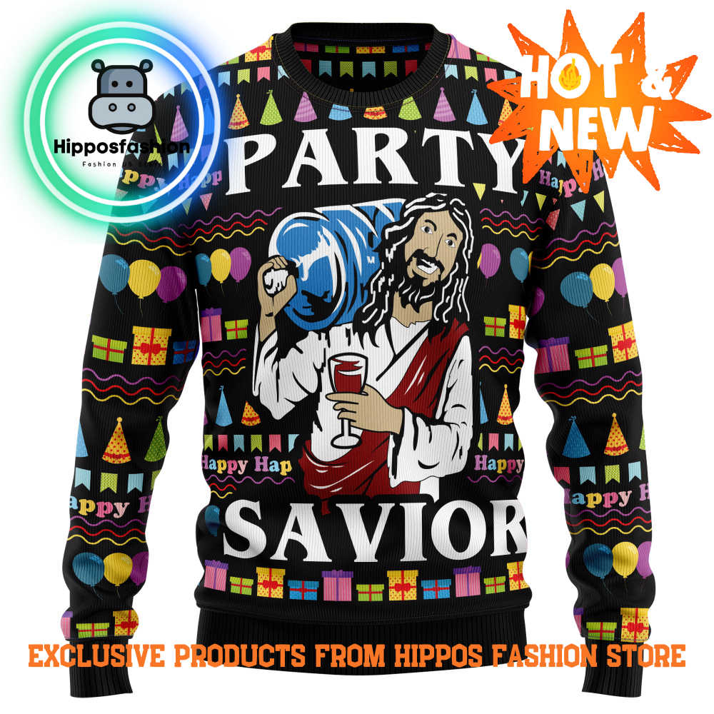 Jesuss Party Ugly Christmas Sweater