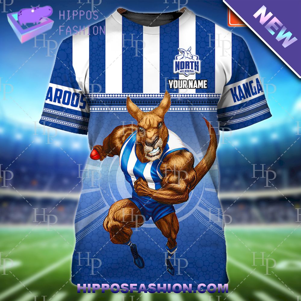 Kangaroos North Melbourne AFL Custom Name D Tshirt