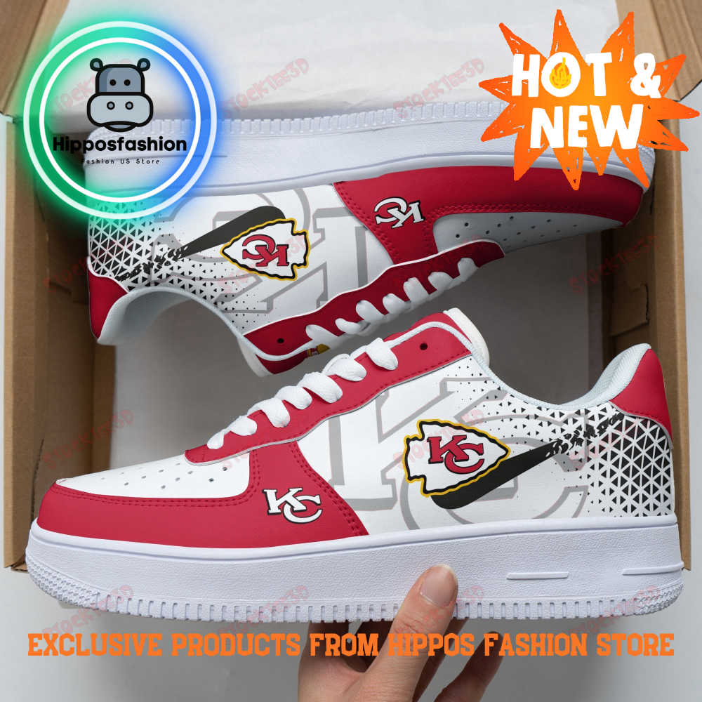 Kansas City Chiefs NFL Red White Air Force Sneakers IfeH.jpg