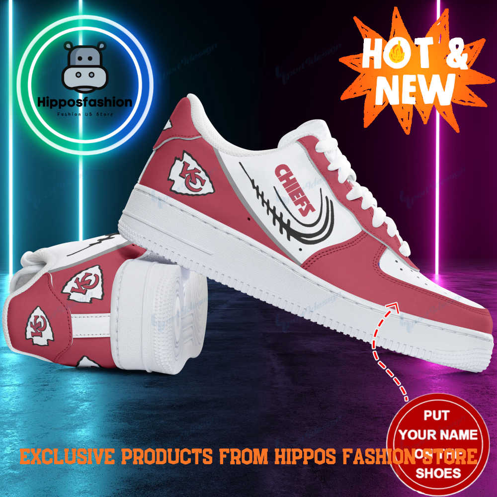 Kansas City Chiefs White Red Air Force Sneakers lFsc.jpg