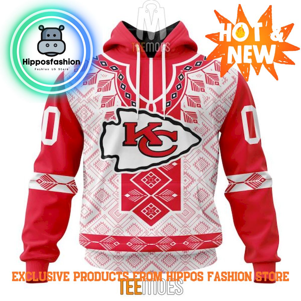 Kansas City Chiefs With Native Pattern Design Custom Hoodie