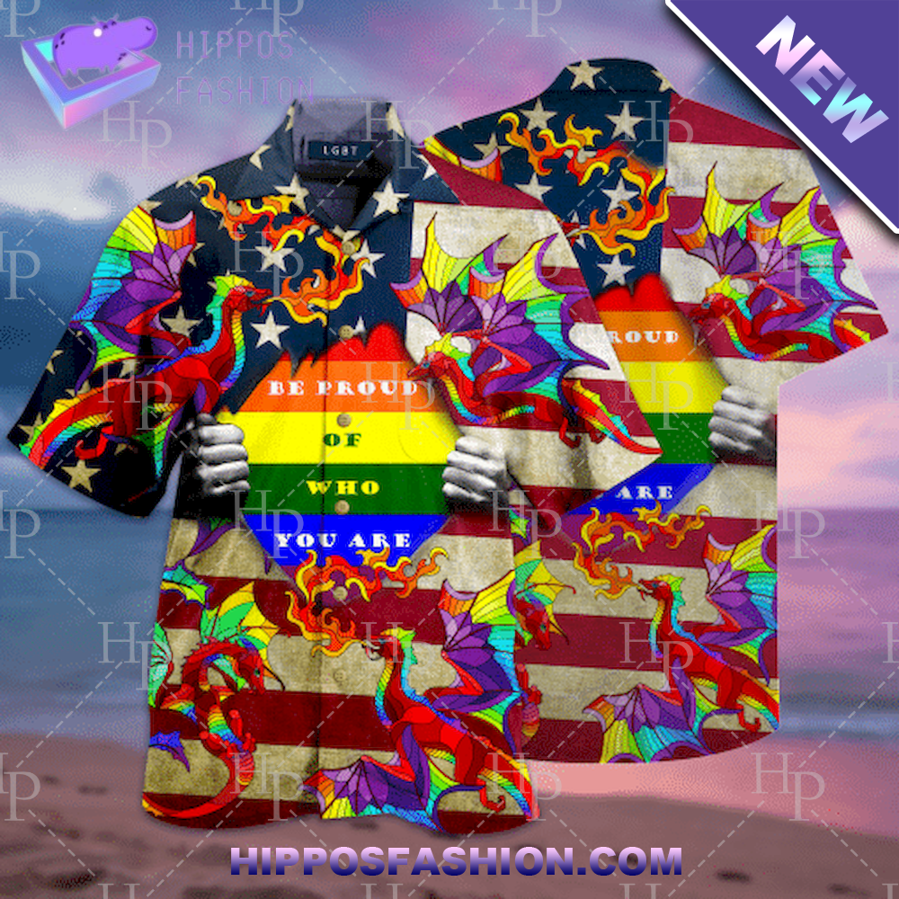 LGBT Rainbow Dragon Be Proud Hawaiian Shirt