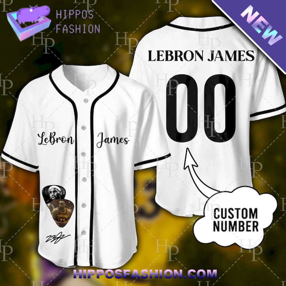 LeBron James Custom Name Baseball Jersey