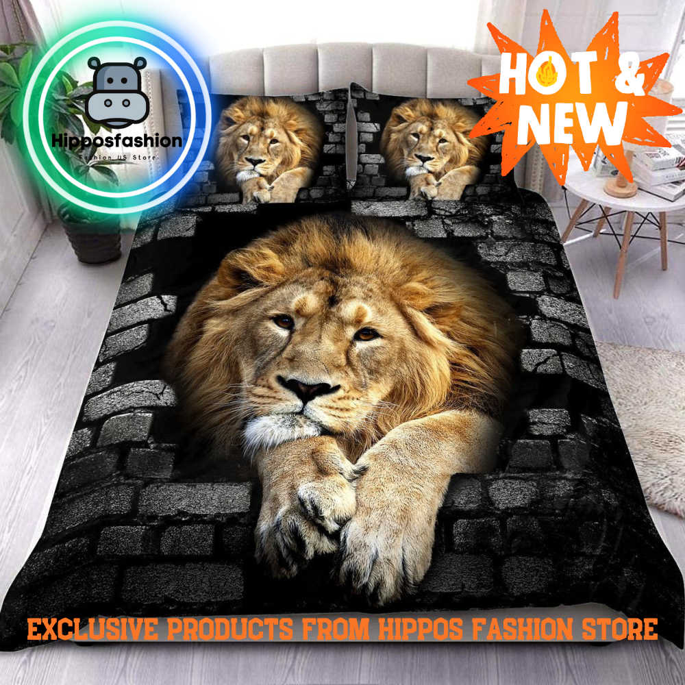 Lion Wall All Over Printed Bedding Set