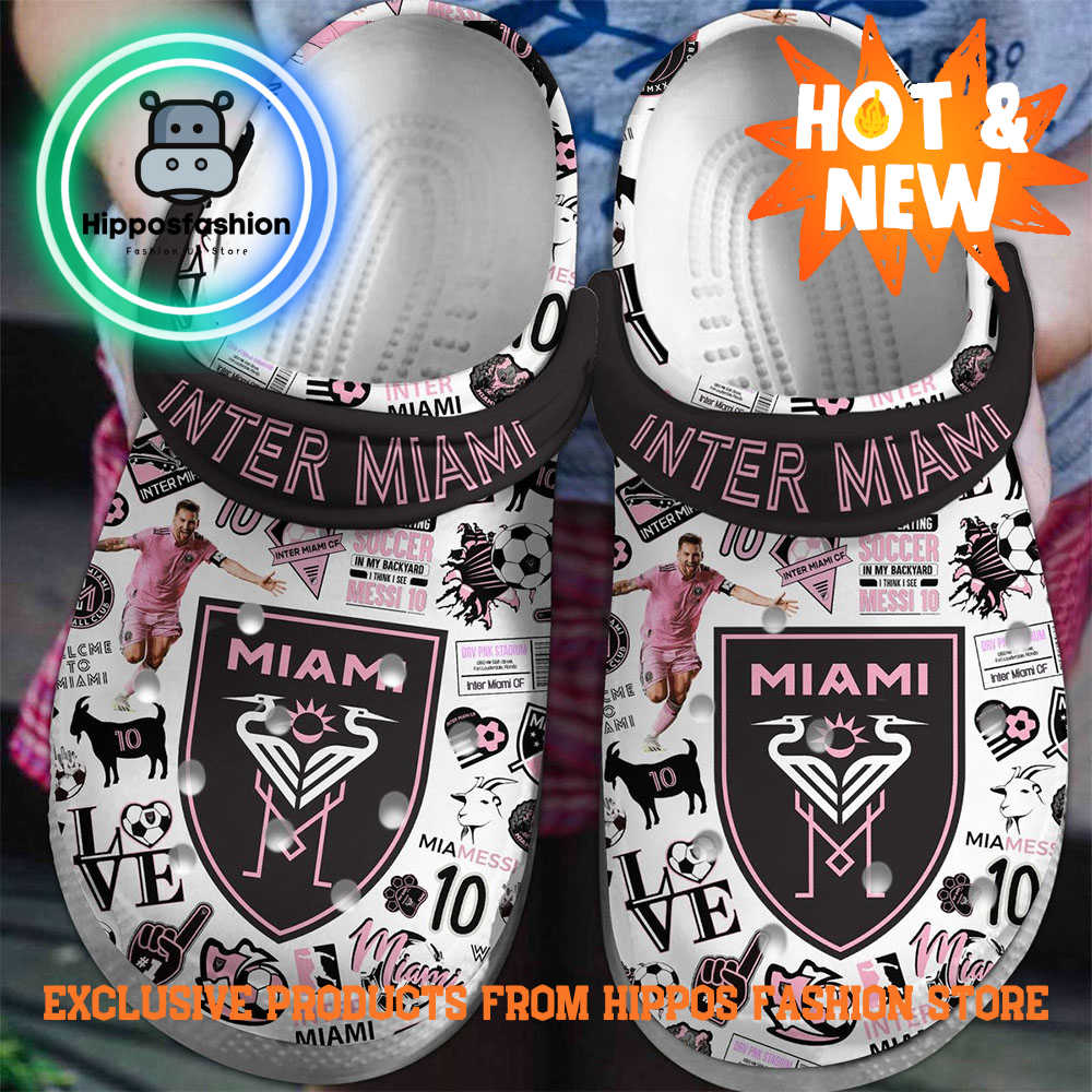 Lionel Messi Inter Miami Football Soccer Sport Crocs Shoes TkOtm.jpg