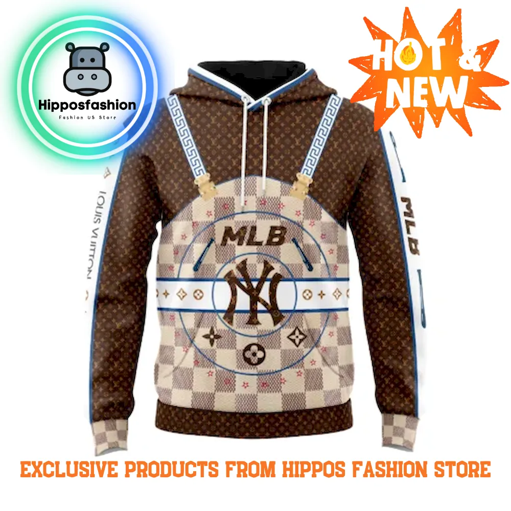 Louis Vuitton MLB New York Yankees Brown Unisex Hoodie