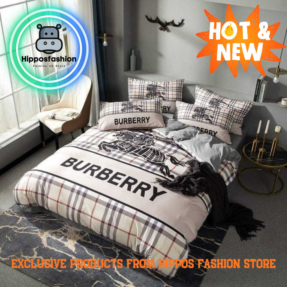 Luxury Brand Burberry Premium Bedding Set Home Decor