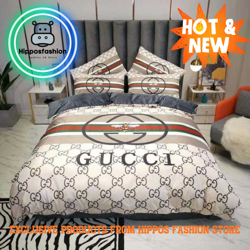 Luxury Brand Gucci Premium Bedding Set Home Decor