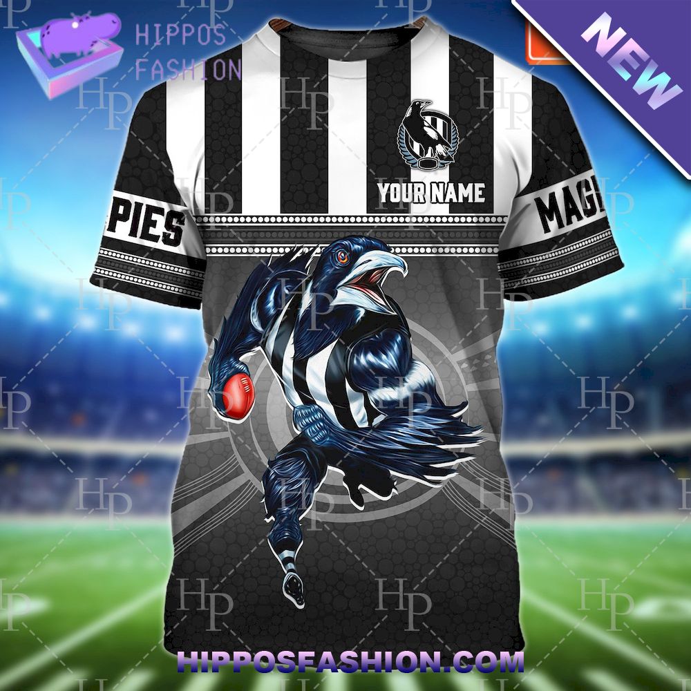 Magpies Collingwood AFL Custom Name D Tshirt