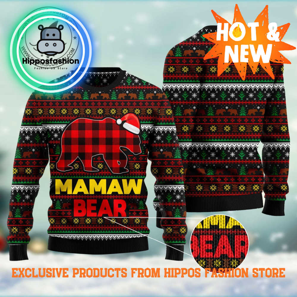 Mamaw Bear Ugly Christmas Sweater