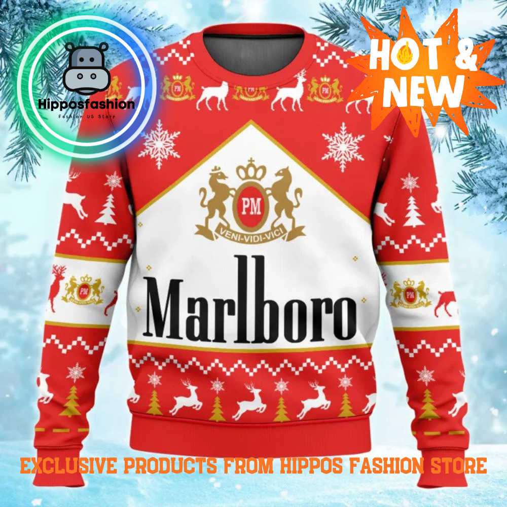 Marlboro Logo Ugly Christmas Sweater NQZOj.jpg