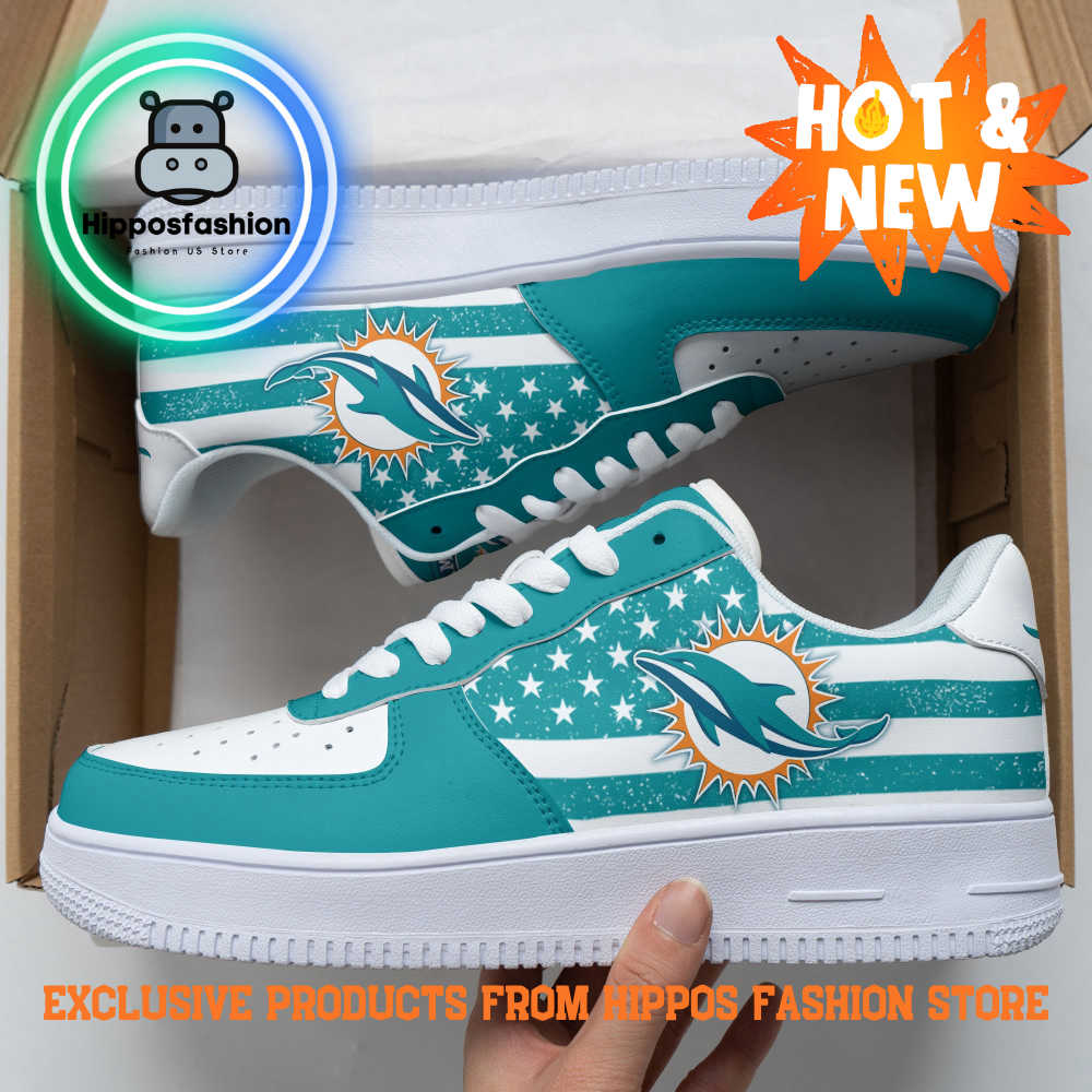 Miami Dolphins American Flag Air Force Sneakers lfmP.jpg