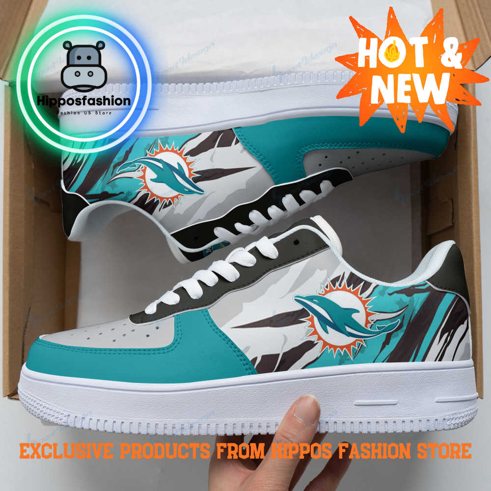 Miami Dolphins Art Classic Air Force Sneakers UbxKb.jpg