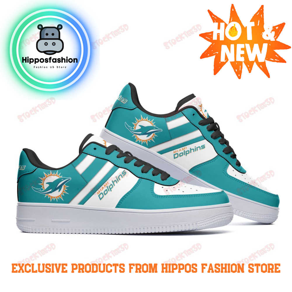 Miami Dolphins Blue Classic Air Force Sneakers paVq.jpg