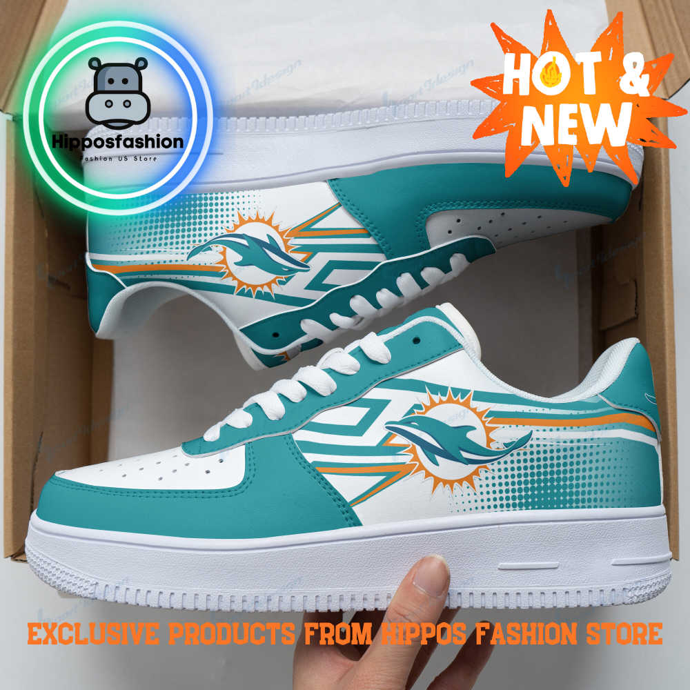 Miami Dolphins Blue Trending Air Force 1 Sneakers