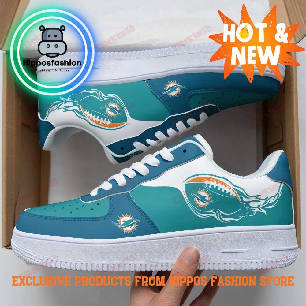 Miami Dolphins Football Air Force 1 Sneakers