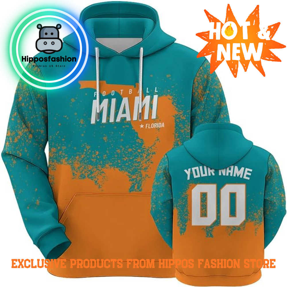 Miami Dolphins NFL Graffiti Custom Name Hoodie mDiK.jpg