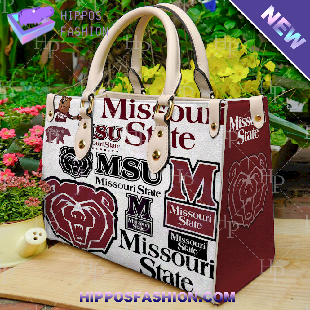 Missouri State Bears Custom Leather HandBag