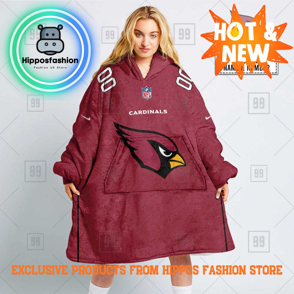 NFL Arizona Cardinals Personalized Hoodie Blanket