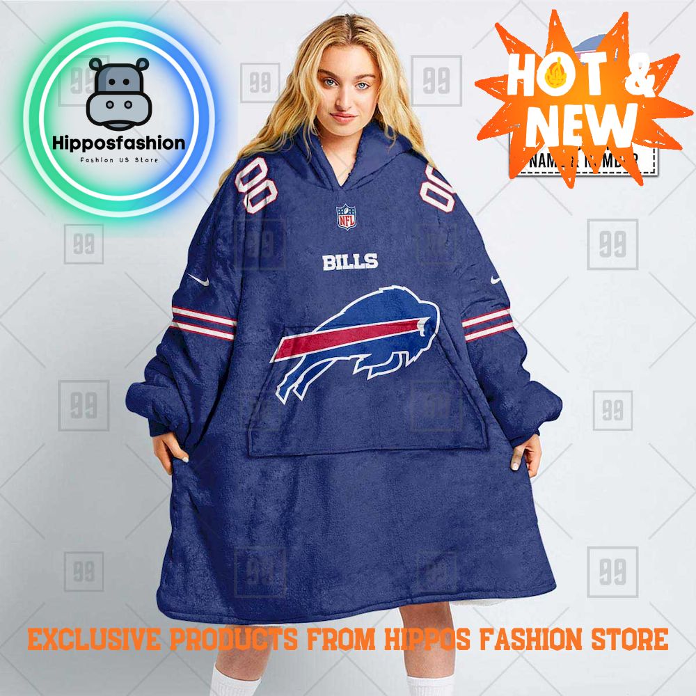 NFL Buffalo Bills Personalized Hoodie Blanket