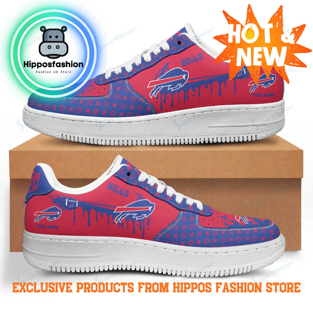 NFL Buffalo Bills Red Blue Air Force 1 Sneakers