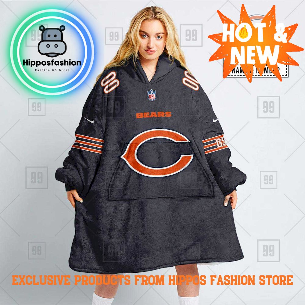 NFL Chicago Bears Personalized Hoodie Blanket
