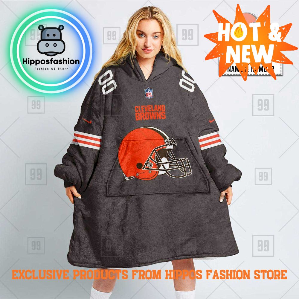 NFL Cleveland Browns Personalized Hoodie Blanket