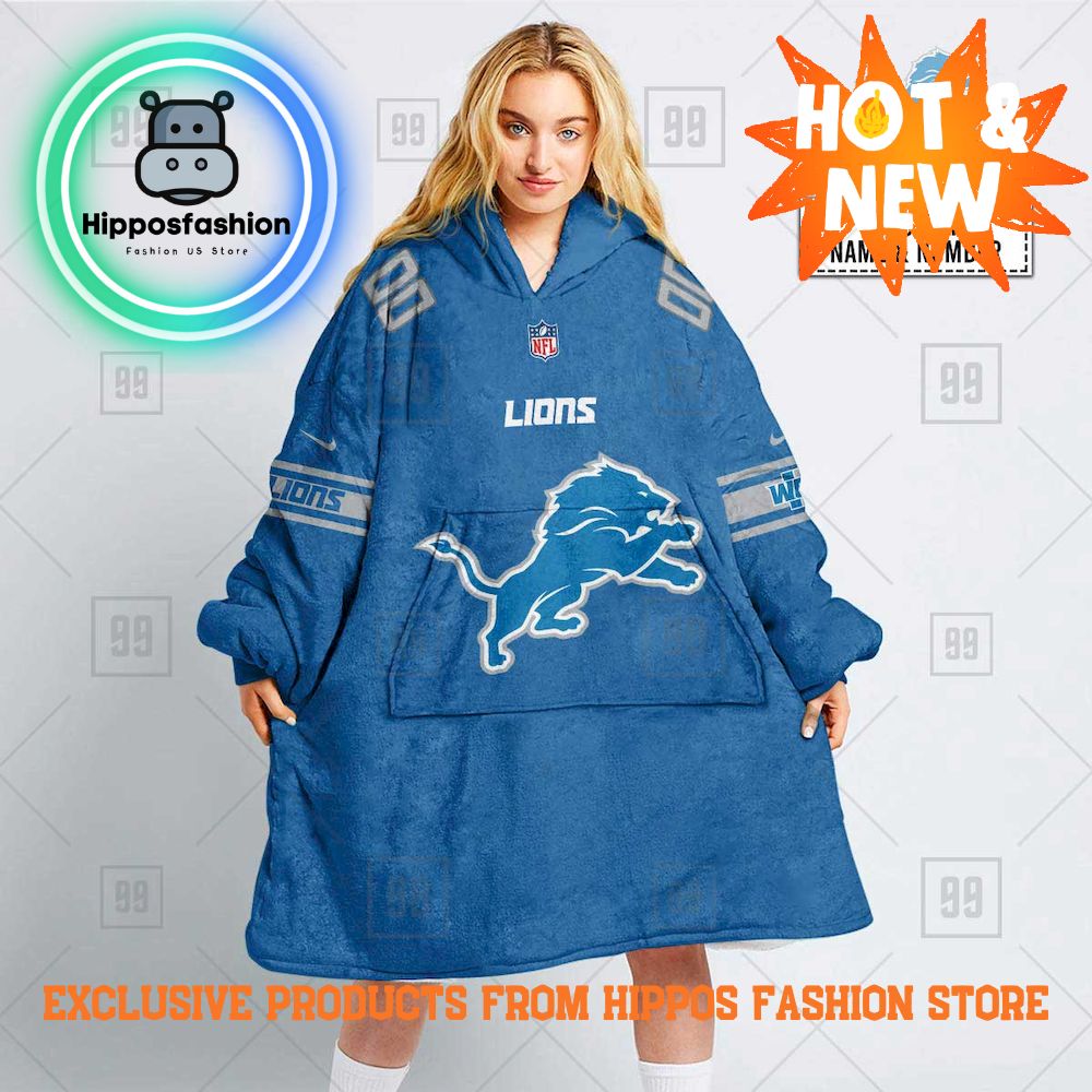 NFL Detroit Lions Personalized Hoodie Blanket