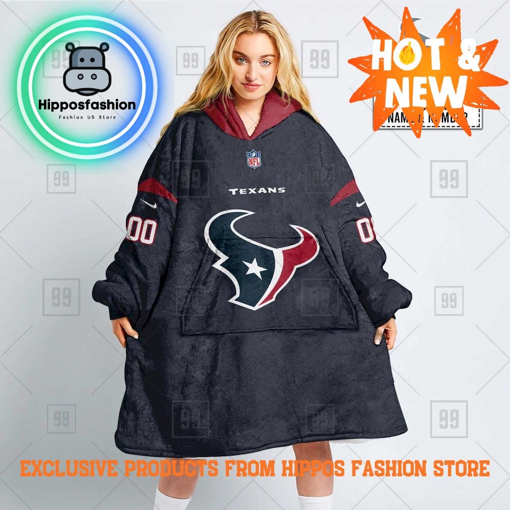 NFL Houston Texans Personalized Hoodie Blanket