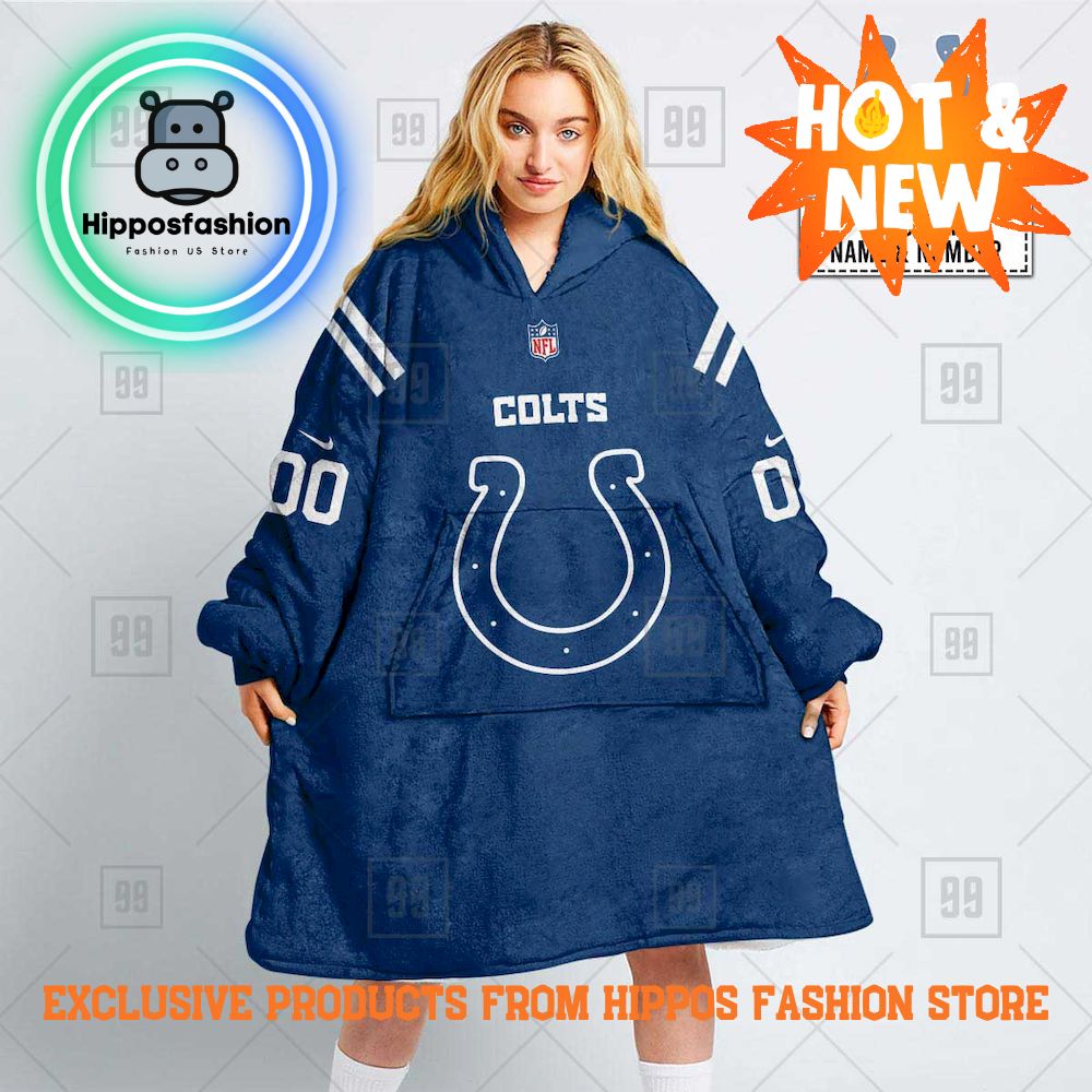 NFL Indianapolis Colts Personalized Hoodie Blanket