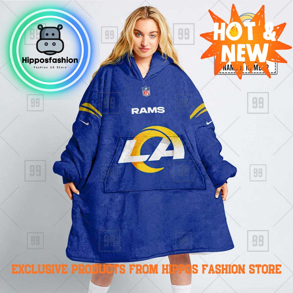 NFL Los Angeles Rams Personalized Hoodie Blanket