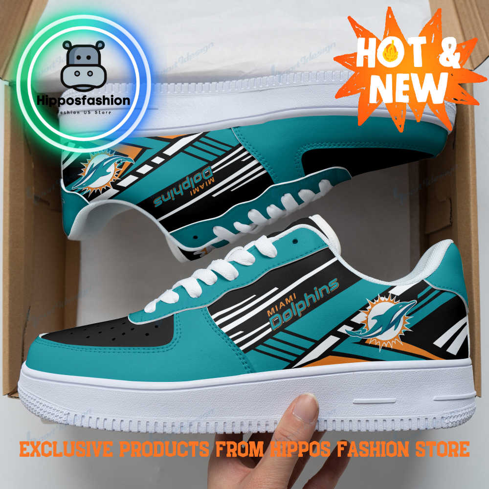 NFL Miami Dolphins Football Air Force 1 Sneakers