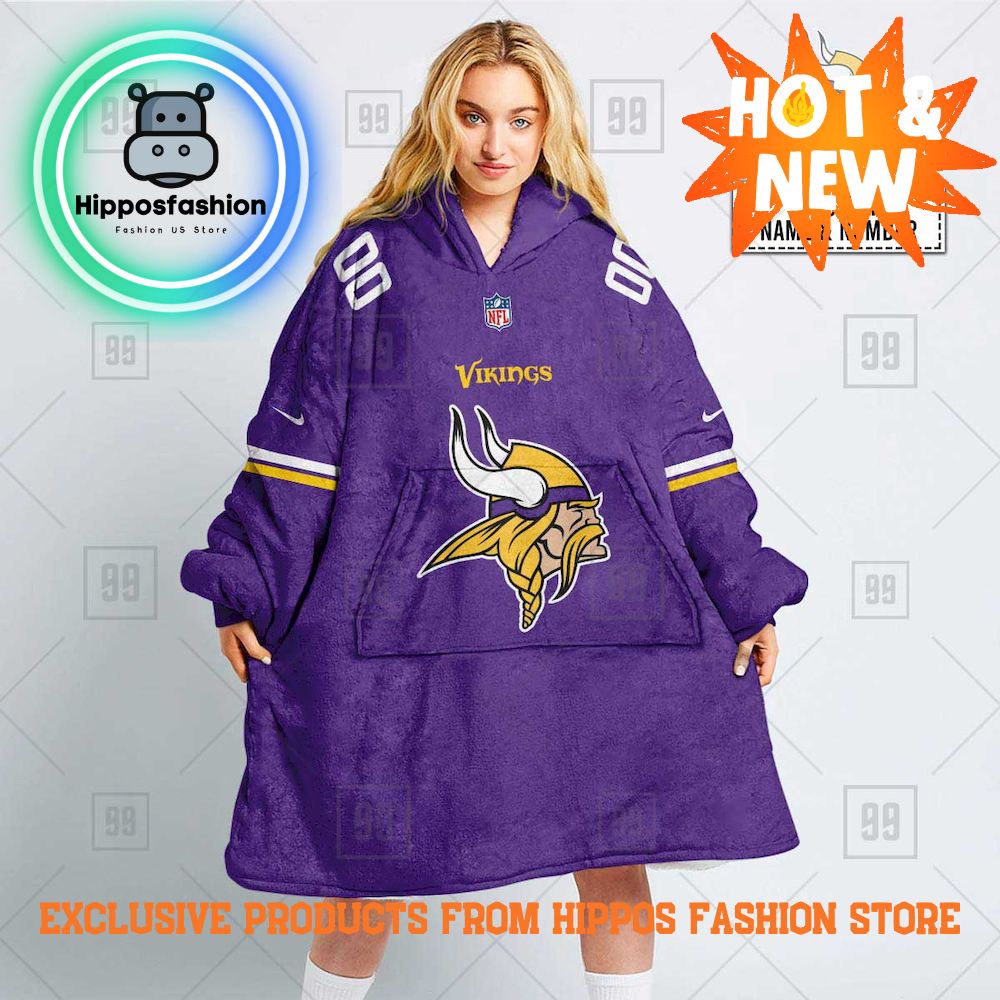 NFL Minnesota Vikings Personalized Hoodie Blanket