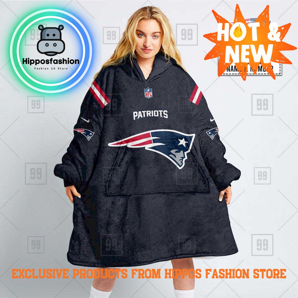 NFL New England Patriots Personalized Hoodie Blanket