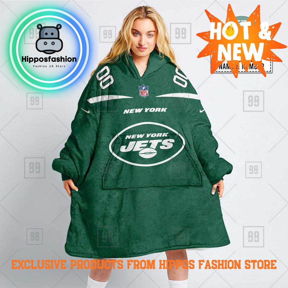 NFL New York Jets Personalized Hoodie Blanket
