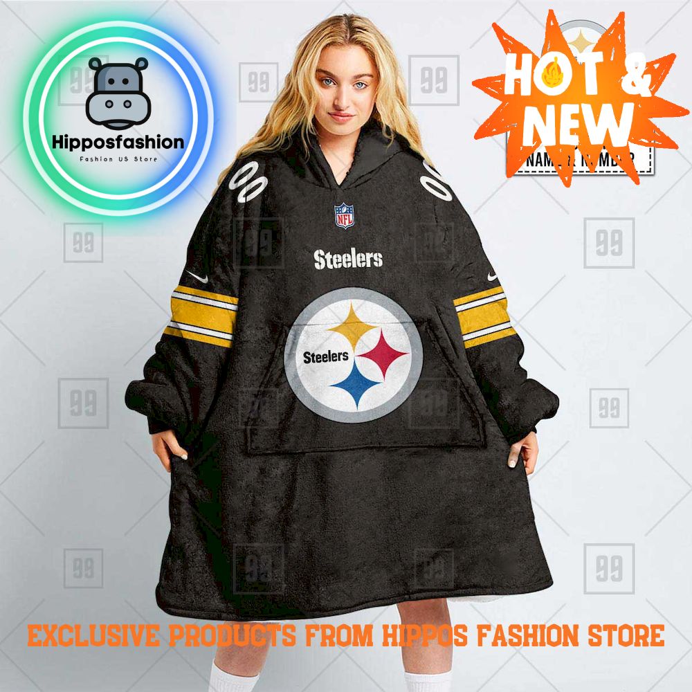 NFL Pittsburgh Steelers Personalized Hoodie Blanket
