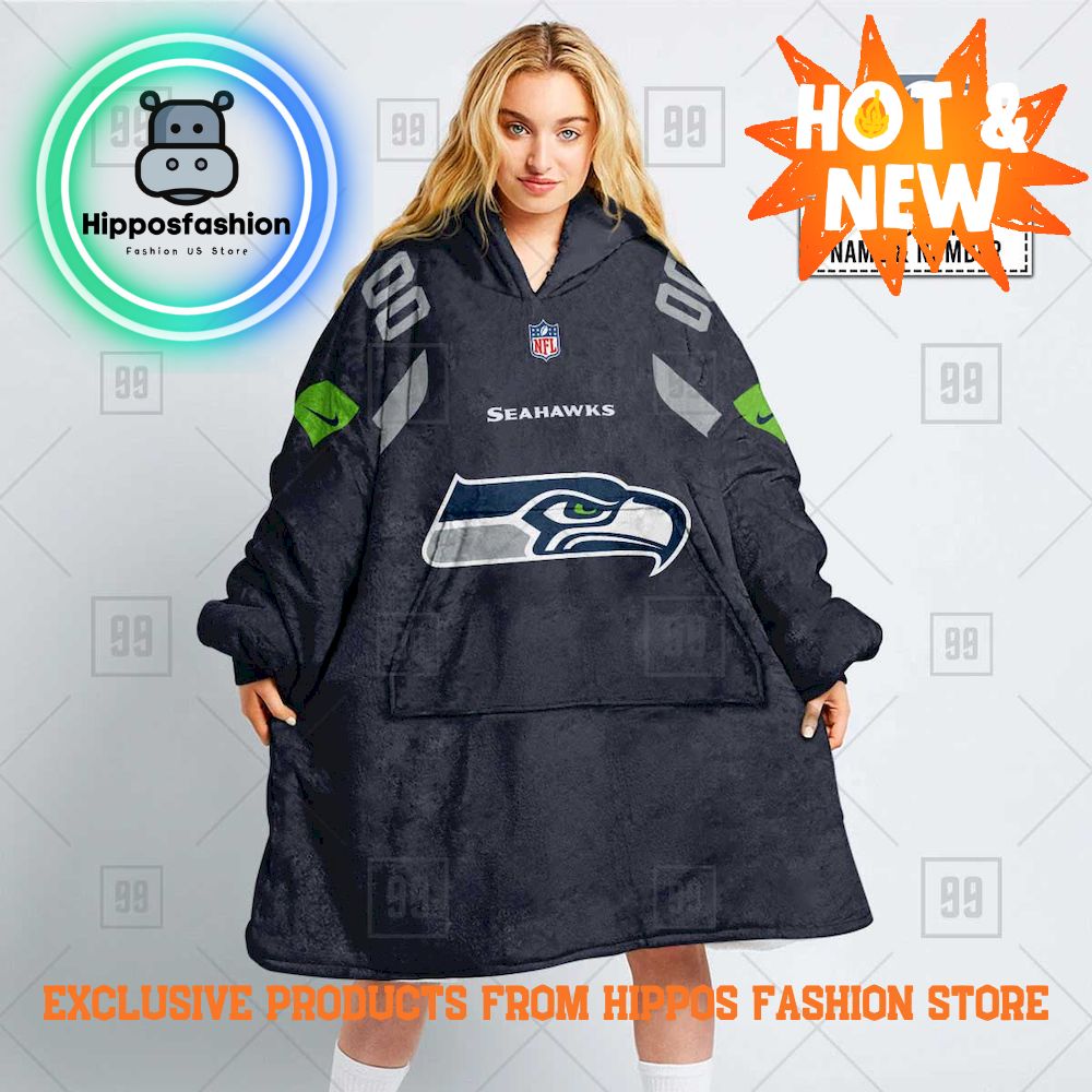 NFL Seattle Seahawks Personalized Hoodie Blanket